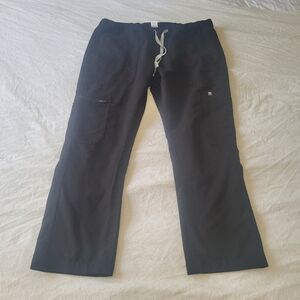 FIGS Cairo Cargo Scrub Pants Mens Size Large Black Medical Nurse